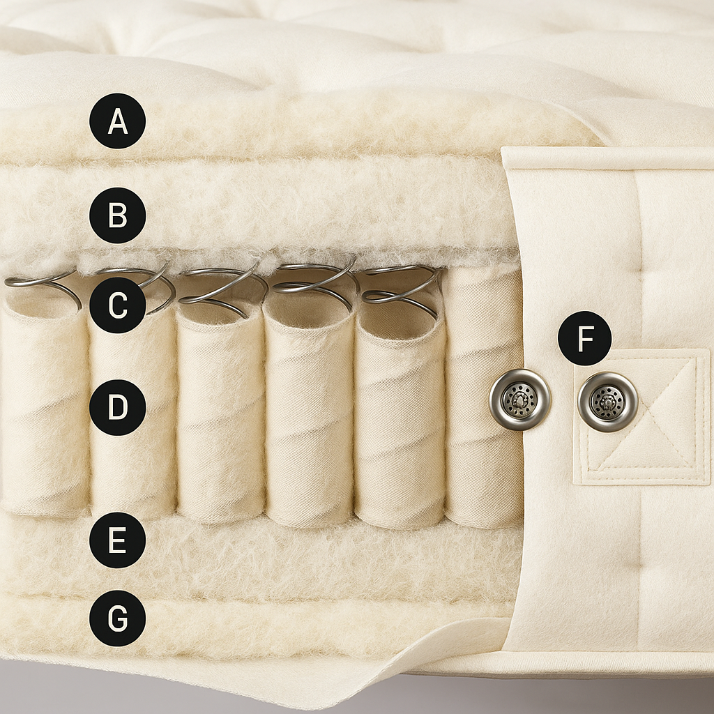 Organic Wool 1500 Pocket Spring Mattress